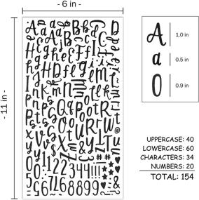 img 3 attached to ✨ QQ&U Black Glitter Cursive Alphabet Letter and Number Stickers: Sparkle and Personalize Your Projects!