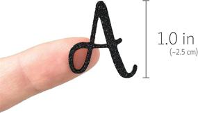 img 2 attached to ✨ QQ&U Black Glitter Cursive Alphabet Letter and Number Stickers: Sparkle and Personalize Your Projects!