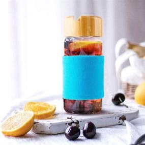 img 2 attached to ☕ Weetall Tea Tumbler: Infuser Glass Water Bottle for Loose Leaf Tea, Coffee, and Fruit Water