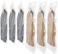 🧳 maximize closet space with sunhorde hanging vacuum storage bags - 6 pack space saver vacuum seal bags, jumbo and large, for seasonal clothes, dress, coat, closet organizer. includes 5 heavy duty hanging hooks - reusable & easy to use! логотип