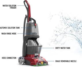 img 1 attached to 🧼 Hoover Power Scrub Deluxe Carpet Cleaner Machine, Upright Shampooer, FH50150, Red" - Improved for Enhanced SEO: Hoover Power Scrub Deluxe Upright Carpet Cleaner, FH50150 Shampooer in Red