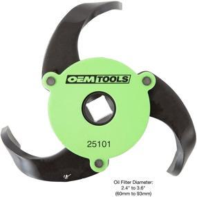 img 3 attached to 🔧 OEMTOOLS 25101: Adjustable Magnetic 3-Jaw Oil Filter Wrench – Green, 2.4"-3.6" Diameter, Fits 3/8"-1/2" Drive Adapter, Enhanced Grip with Magnets