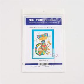 img 3 attached to 🐱 XIU TIME Cross Stitch Stamped Kits - Printed Embroidery Cloth Needlepoint Kits with Easy Patterns for Beginners - Color Style (12.60X16.53 Inches) - Cat Design, 11CT