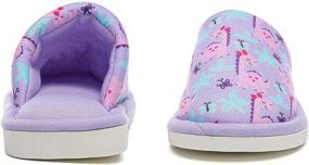 img 1 attached to 🦄 MEMON Boys Girls House Slippers: Cute Cartoon Animal Unicorn/Dinosaur, Memory Foam Comfort, Non-Slip Toddler Home Shoes