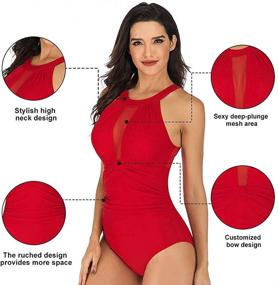 img 3 attached to Cromi Bathing Control Swimsuits Swimsuit