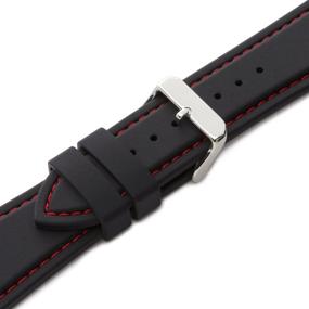 img 1 attached to 🌟 Genuine Silicone Hadley Roma MS3345RQ 200: A Long-lasting and High-Quality Watch Strap