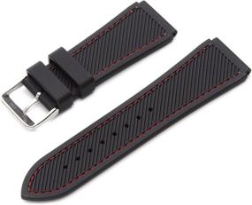 img 2 attached to 🌟 Genuine Silicone Hadley Roma MS3345RQ 200: A Long-lasting and High-Quality Watch Strap