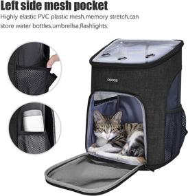img 2 attached to 🐾 OSOCE Pet Carrier Backpack: Ventilated Design for Small Cats and Dogs, Two-Sided Entry, Safety Straps, Collapsible & Buckle Support - Ideal for Travel, Hiking, and Outdoor Use