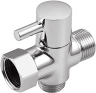 🚽 convenient brass t-adapter with shut off valve for bidets - 3-way t adapter ideal for handheld toilet bidet sprays (7/8"×7/8"×1/2") logo