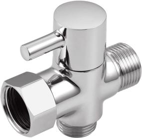 img 4 attached to 🚽 Convenient Brass T-adapter with Shut off Valve for Bidets - 3-way T Adapter Ideal for Handheld Toilet Bidet Sprays (7/8"×7/8"×1/2")