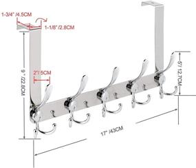 img 3 attached to 💪 AKNERTLGE Industrial Over The Door Hook Hanger with High-Quality Hardware and Hooks