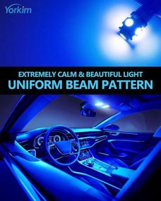 img 4 attached to 🔵 Yorkim 194 LED Bulbs Blue Super Bright 5th Gen, T10 LED Bulbs, 168 LED Bulb for Car Interior Door Courtesy Dome Map License Plate Lights W5W 2825, Pack of 10