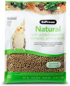 img 4 attached to Premium ZuPreem Natural Pellets Bird Food - Daily Nutrition for Medium Birds: Ideal for Cockatiels, Quakers, Lovebirds, Small Conures - Made in USA