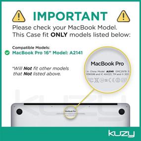 img 2 attached to 💻 Kuzy Compatible with MacBook Pro 16 inch Case 2021 2020 2019 Release A2141 | Mint, Hard Shell with Keyboard Cover, Touch Bar