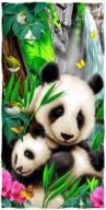 🐼 ultimate comfort and luxury: precious pandas super soft plush cotton beach bath pool towel logo