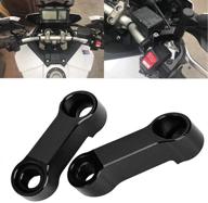 🏍️ motorcycle bike mirror mount risers extenders adapters rearview side mirror adapter cnc aluminum 10mm right & left thread - ideal for yamaha models logo