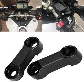 img 4 attached to 🏍️ Motorcycle Bike Mirror Mount Risers Extenders Adapters Rearview Side Mirror Adapter CNC Aluminum 10mm Right & Left Thread - Ideal for Yamaha Models