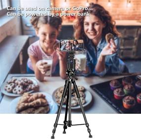 img 1 attached to 📸 270° Rotation Auto-Tracking Selfie Stick for Vlog Shooting, Live Streaming – No APP Needed – Face & Body Tracking Camera Mount Holder for iPhone & Android