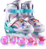 ernan roller skates: adjustable toddler roller skates with light-up wheels, perfect for girls & boys - available in 4 sizes logo