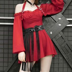 img 3 attached to 👩 Stylish Women's Leather Fringe Tassel Accessories and Belts for Mothers