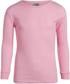 img 1 attached to 👧 Sugar & Style: Girls’ 2 Piece Waffle Knit Thermal Underwear Set (2T-16)