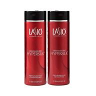 lasio keratin-infused hypersilk replenishing shampoo and conditioner: luxurious haircare with 12.34 fl. oz. of nourishing care logo