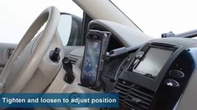 img 1 attached to 🚗 Versatile 2-in-1 Windshield Car Mount & Tablet Holder for Apple Devices: Strong Arm Extender, Secure Suction Cup, Swivel Cradle - Compatible with iPhone XS MAX XS X XR 8/8 Plus 7/7Plus iPad Mini (4-8" screens)