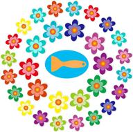 hebayy 30 non slip flowers bathtub stickers: waterproof, anti skid, and premium scraper included logo