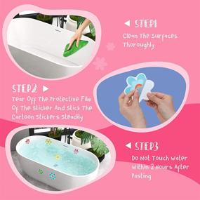 img 2 attached to Hebayy 30 Non Slip Flowers Bathtub Stickers: Waterproof, Anti Skid, and Premium Scraper Included