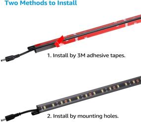 img 2 attached to 💡 Torchstar LED Safe Lighting Kit: 12" Linkable Light Bars + Rocker Switch - UL Power Adapter Included for Effective Under Cabinet, Shelf, and Showcase Lighting - Ideal for Gun Safes, Lockers, and Closets - 5000K Daylight - Set of 4 Pcs