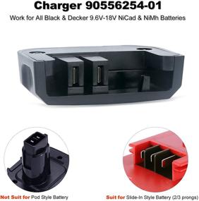 img 2 attached to 🔋 Biswaye Multi Volt Battery Charger for Black & Decker 18V 14.4V 12V 9.6V NiCD NiMH Batteries - Compatible with HPB18-OPE HPB18 HPB14 HPB12 HPB96 244760-00 A1718 FS18FL FSB18