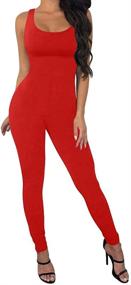 img 3 attached to BEAGIMEG Womens Bodycon Clubwear Jumpsuit