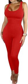 img 2 attached to BEAGIMEG Womens Bodycon Clubwear Jumpsuit