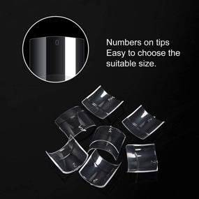 img 2 attached to Buqikma Clear Lady French Acrylic Style Short Nail Tips - 500PCS Short Nail Acrylic False Nails for Manicure, Artificial Tip with Box (Clear)