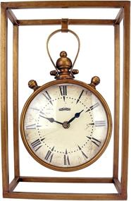 img 3 attached to Metalware Brass Industrial Age Mantel Clock by Design Toscano - 13 Inch