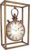 metalware brass industrial age mantel clock by design toscano - 13 inch logo