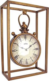 img 4 attached to Metalware Brass Industrial Age Mantel Clock by Design Toscano - 13 Inch