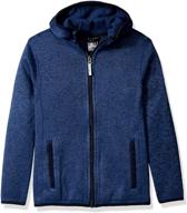 zeroxposur boys' explorer sweater fleece jacket logo