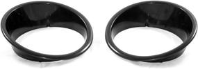 img 2 attached to 🚙 Black Headlight Bezel Kit for Jeep Wrangler JK 07-18 by Rugged Ridge 12419.25