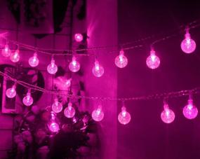 img 2 attached to HUGSVIK 25.7FT 50 LED Battery Operated Pink String Lights: Waterproof, 8 Modes, Perfect for Bedroom, Wedding, Camping