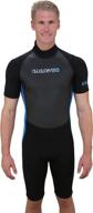 🤿 top-rated u.s. divers adult 2015 shorty wetsuit - black/blue xxl logo