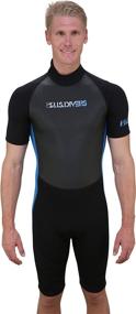 img 1 attached to 🤿 Top-rated U.S. Divers Adult 2015 Shorty Wetsuit - Black/Blue XXL