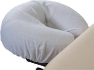 earthlite dura-luxe flannel face pillow covers - premium 100% natural cotton flannel massage table headrest covers, cradle covers (set of 2), white logo
