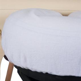 img 1 attached to EARTHLITE DURA-Luxe Flannel Face Pillow Covers - Premium 100% Natural Cotton Flannel Massage Table Headrest Covers, Cradle Covers (Set of 2), White