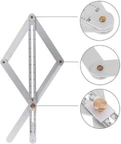 img 1 attached to Aluminium Corner Protractor for Precise Woodworking Measurement