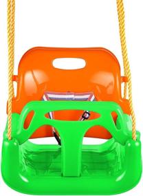 img 4 attached to 🌿 Green 3-in-1 Hanging Swing Set Seat for Playground – Ideal for Infants, Toddlers, and Teens