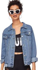 img 4 attached to 👖 Womens Casual Long Sleeve Button Down Boyfriend Denim Jacket - SweatyRocks