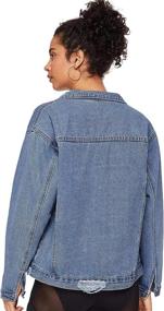 img 3 attached to 👖 Womens Casual Long Sleeve Button Down Boyfriend Denim Jacket - SweatyRocks