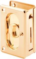 high-quality prime-line n 7365 polished brass pocket door privacy lock with pull - effortlessly replace old or damaged pocket door locks - 3-3/4” size логотип