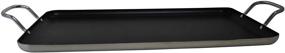 img 2 attached to 🍳 Nonstick Stovetop Double Burner Griddle with Metal Handles by Imusa USA - 17-Inch, Black